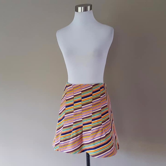 Skirt Striped Size 3-4 Small Back Zipper - Picture 3 of 8